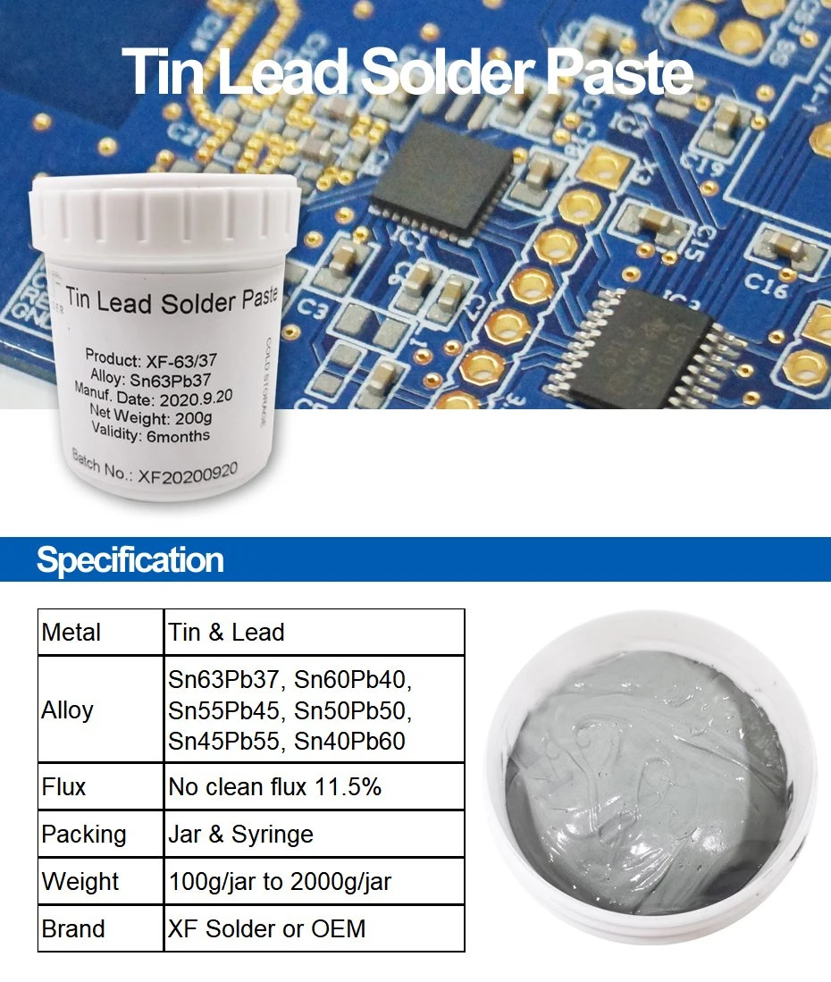 Rma No Clean Leaded Solder BGA Paste 63/37