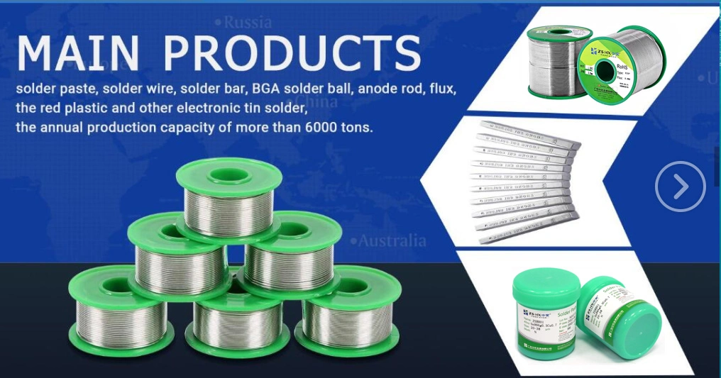 Thermal Conductivity 1.2mm Solder Wire Lead Free with Less Spattering