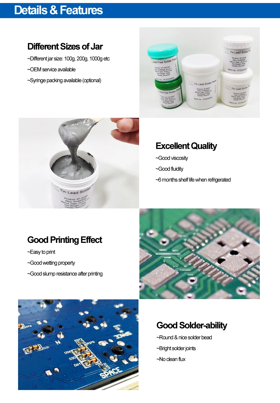 No Clean Sn45pb55 Leaded Tin Lead Solder Paste 45 55